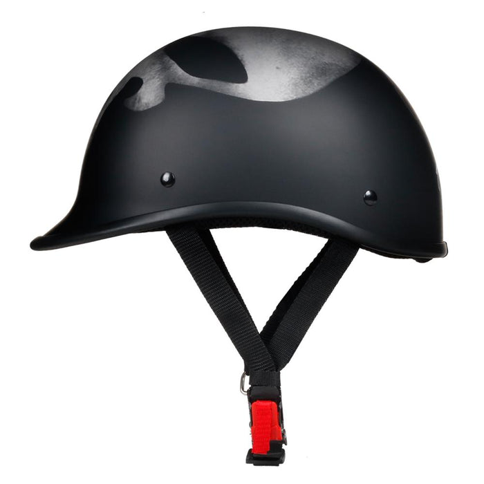 Smallest & Lightest DOT Open Face Polo Helmet - Punisher Style