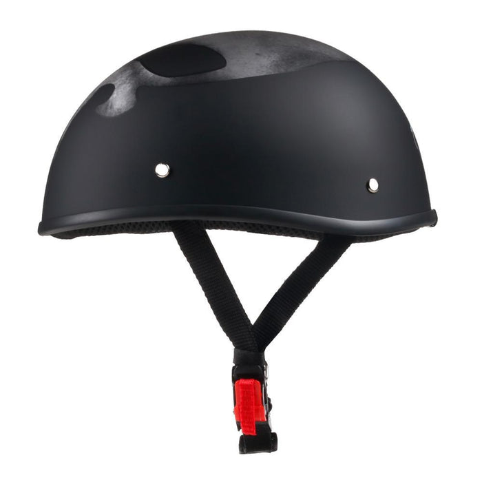 Smallest & Lightest DOT Open Beanie Helmet - Punisher Style
