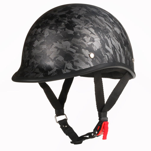 Smallest & Lightest DOT Open Face Polo Helmet - Forged Carbon Black
