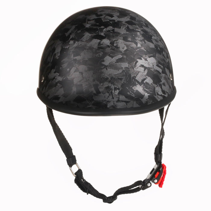 Smallest & Lightest DOT Open Face Polo Helmet - Forged Carbon Black