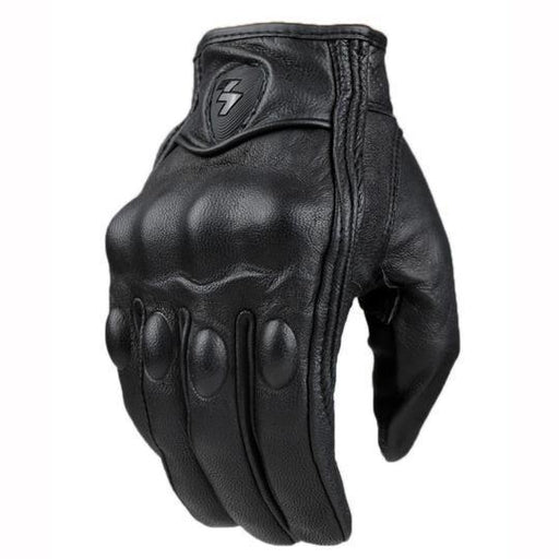 Motorcycle Leather Gloves Non Perforated