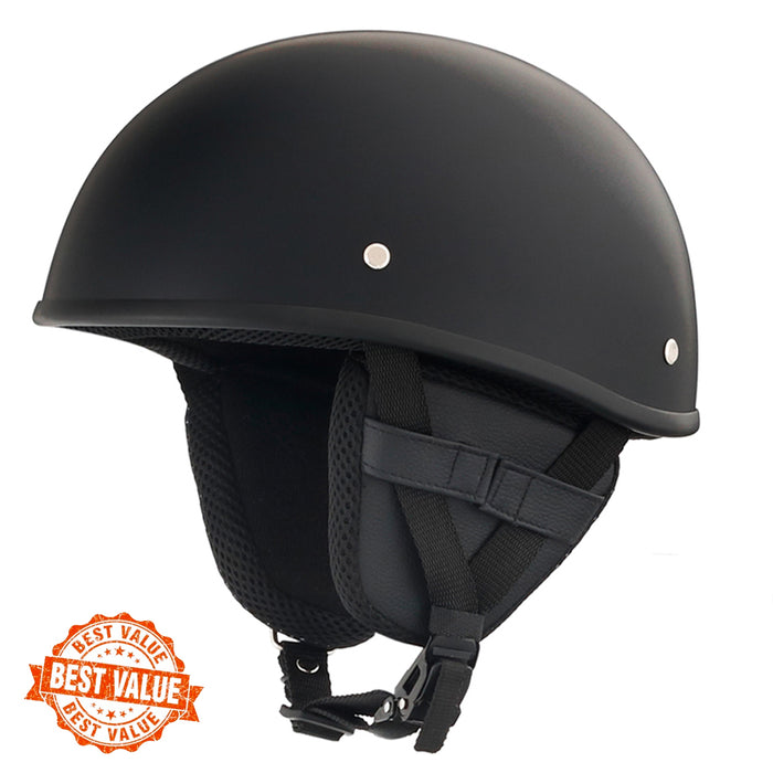 World's Smallest & Lightest DOT Open Beanie Helmet - Matte Black