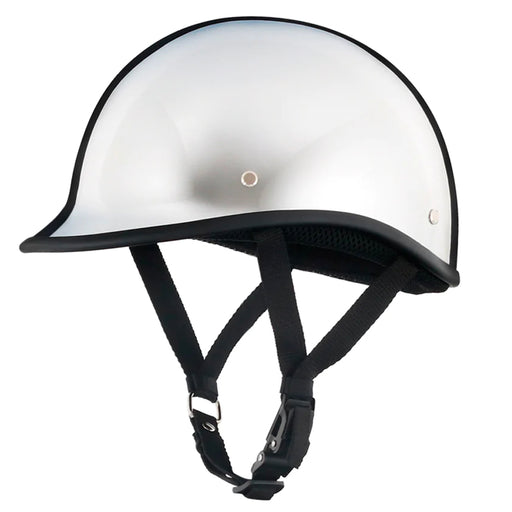 Smallest & Lightest DOT Open Face Polo Helmet - Chrome