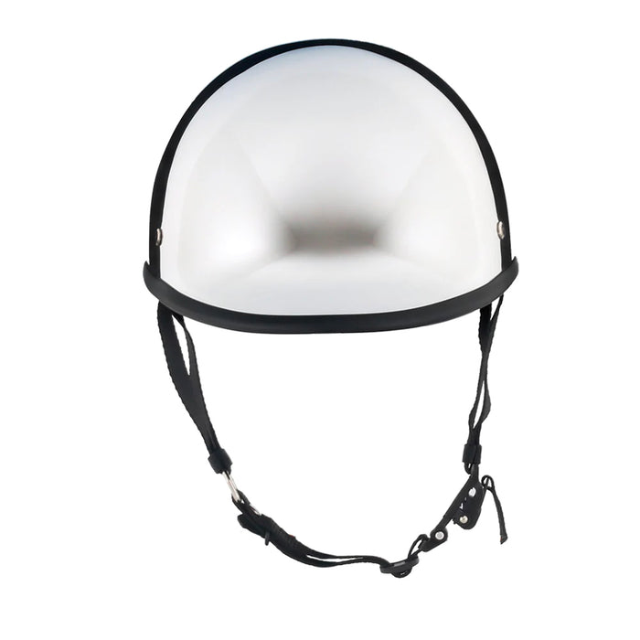 Smallest & Lightest DOT Open Face Polo Helmet - Chrome