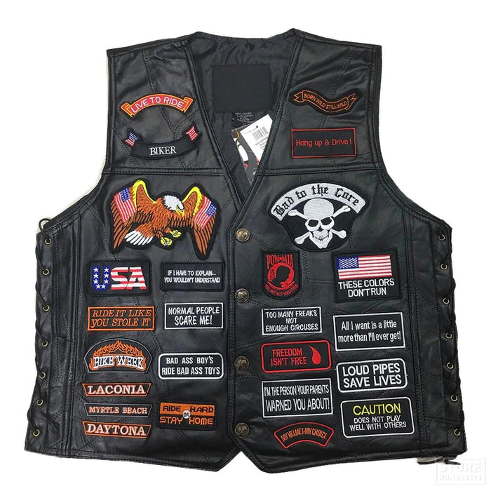 Biker Leather Vest