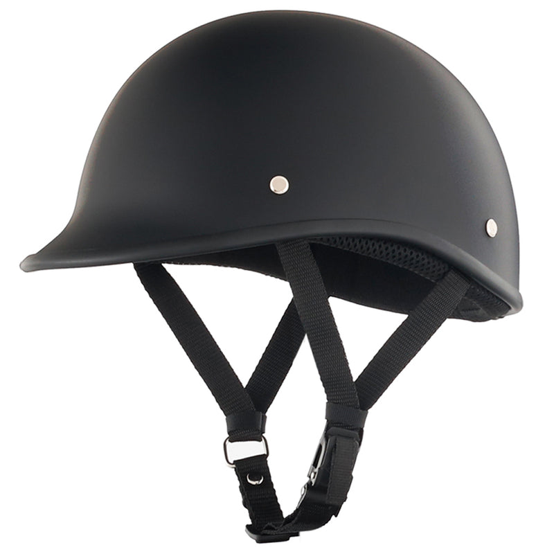 Smallest & Lightest DOT Open Face Polo Helmet- Matte Black