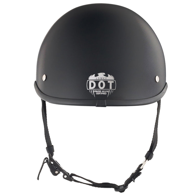 Smallest & Lightest DOT Open Face Polo Helmet- Matte Black
