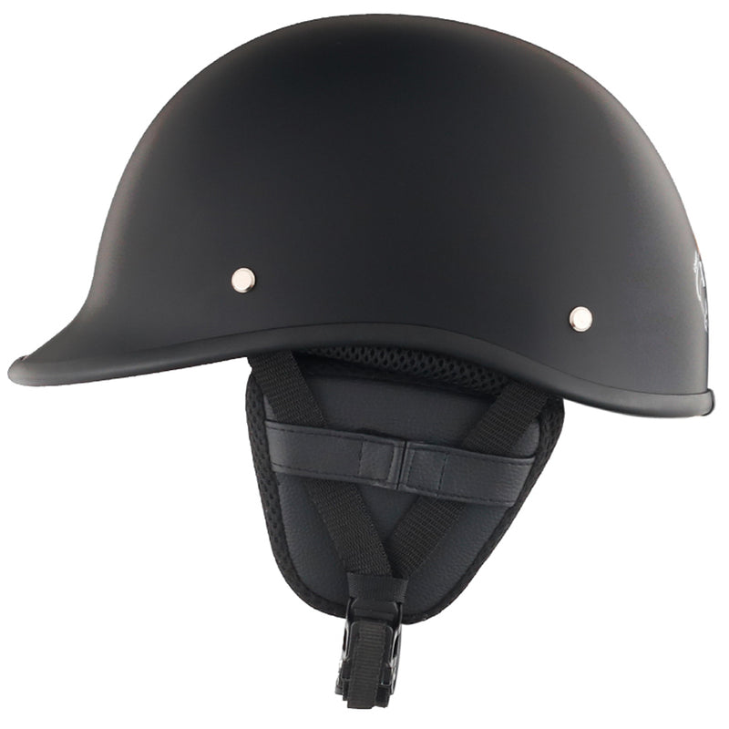daytona flat black motorcycle half helmet low profile Smallest, Lightest SOA Style DOT Approved DOT Approved Daytona Motorcycle Half