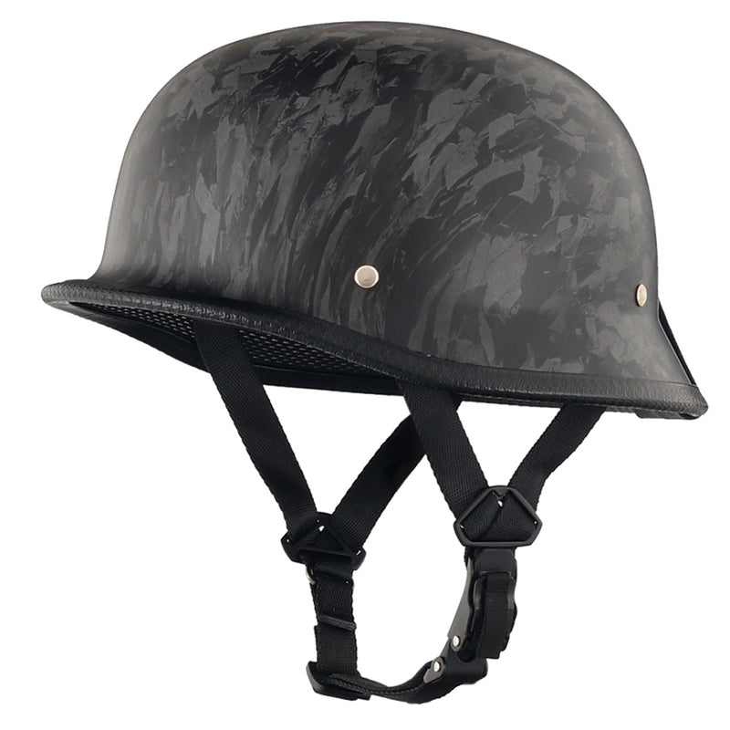 Mayan Style Half Helmet German Style — Carbon Fiber