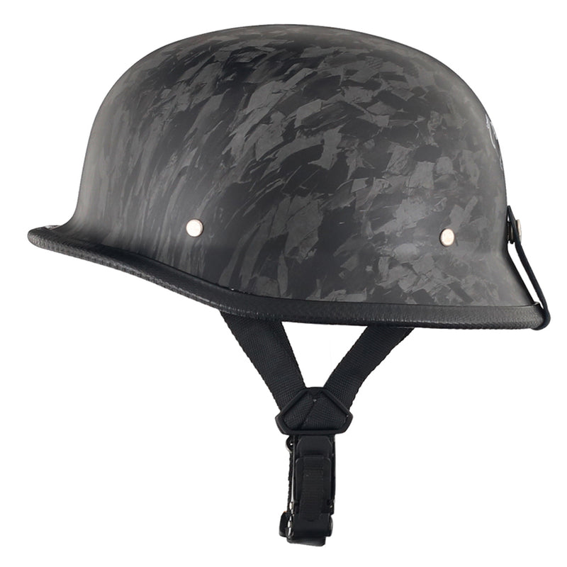 Mayan Style Half Helmet German Style — Carbon Fiber