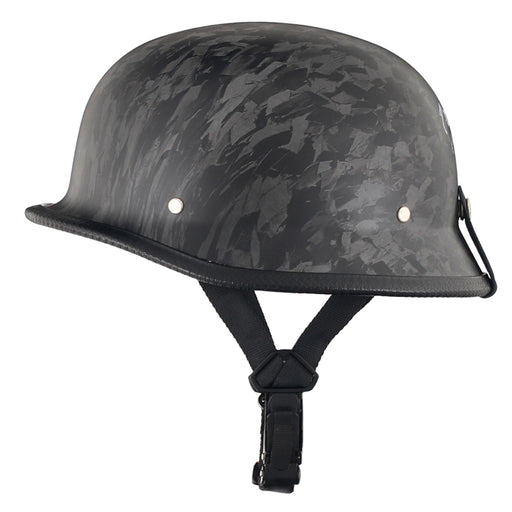 Mayan Style DOT Half Helmet German Style — Carbon Fiber