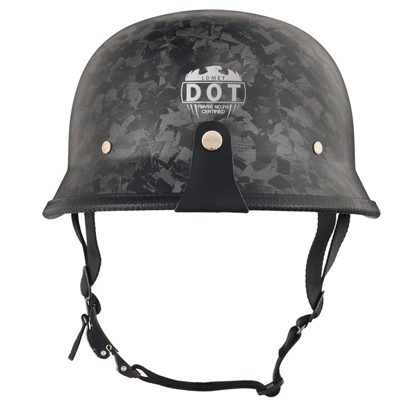 Mayan Style Half Helmet German Style — Carbon Fiber