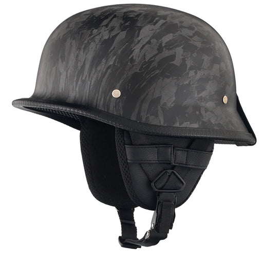 Mayan Style DOT Half Helmet German Style — Carbon Fiber