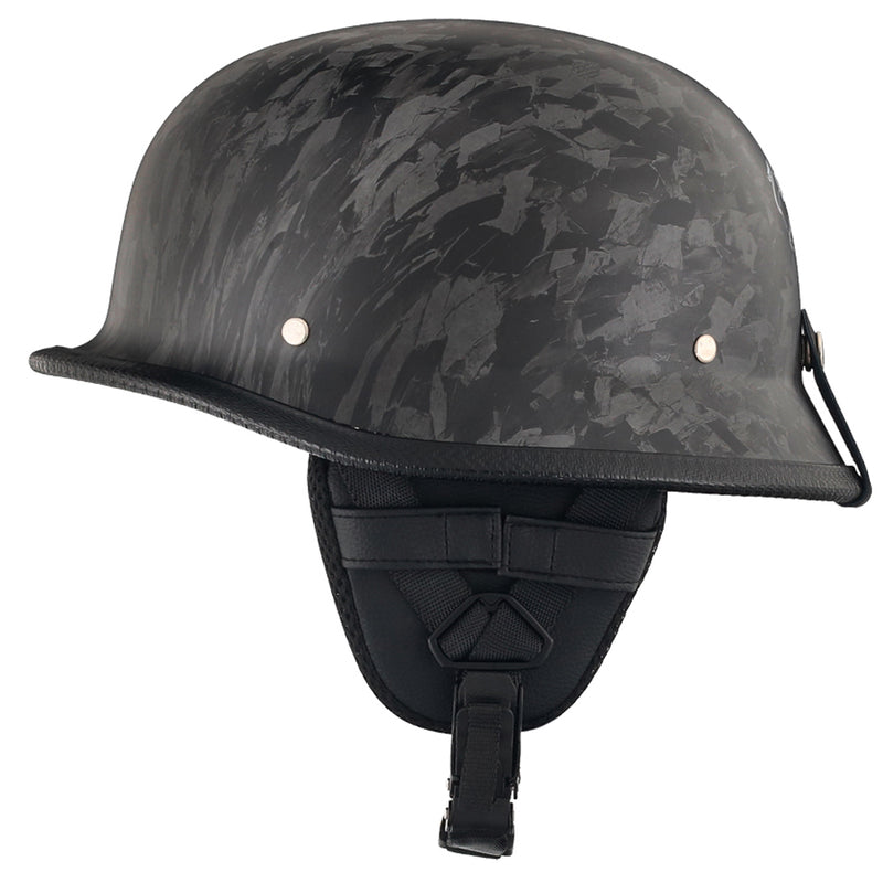 Mayan Style Half Helmet German Style — Carbon Fiber