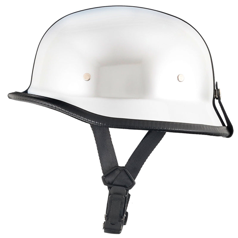 Mayan Style DOT Half Helmet German Style Helmet - Chrome