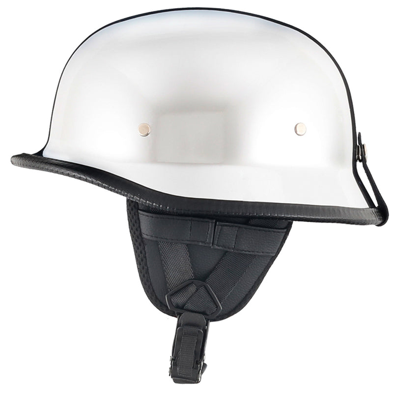 Mayan Style DOT Half Helmet German Style Helmet - Chrome
