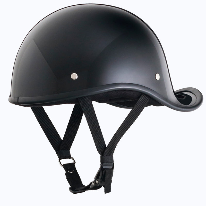 black motorcycle helmets hotter DOT Polo Half Helmet