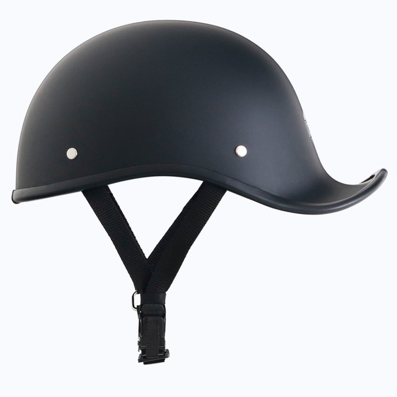 Smallest & Lightest DOT Reversible Helmet Curved Style - Matte Black