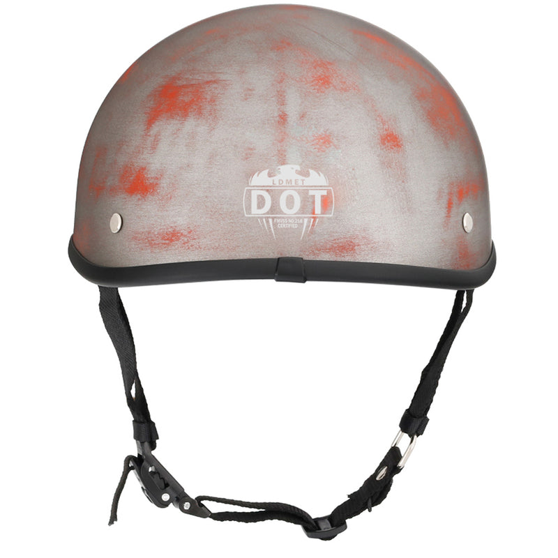 Smallest & Lightest DOT Beanie Helmet - Rust Black