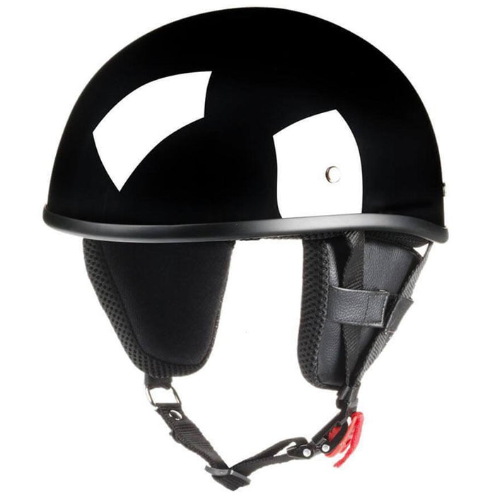 World's Smallest & Lightest DOT Open Beanie Helmet - Gloss Black
