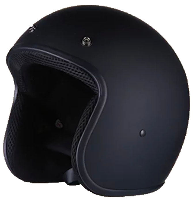 3/4 Retro Open Face DOT Motorcycle Helmet — Biker Beanie Helmets