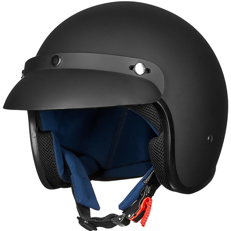 3/4 face motorcycle helmet ILM Open Half for Dirt Bike Moped ATV UTV Motocross Electric Cruiser Scooter DOT Model 726X(Matte Black,L) Dirt Bike 3/4 Retro Open Face DOT