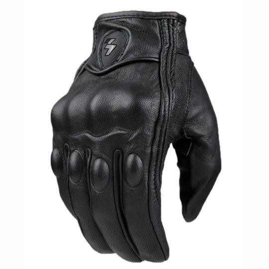 Motorcycle Leather Gloves Non Perforated — Biker Beanie Helmets