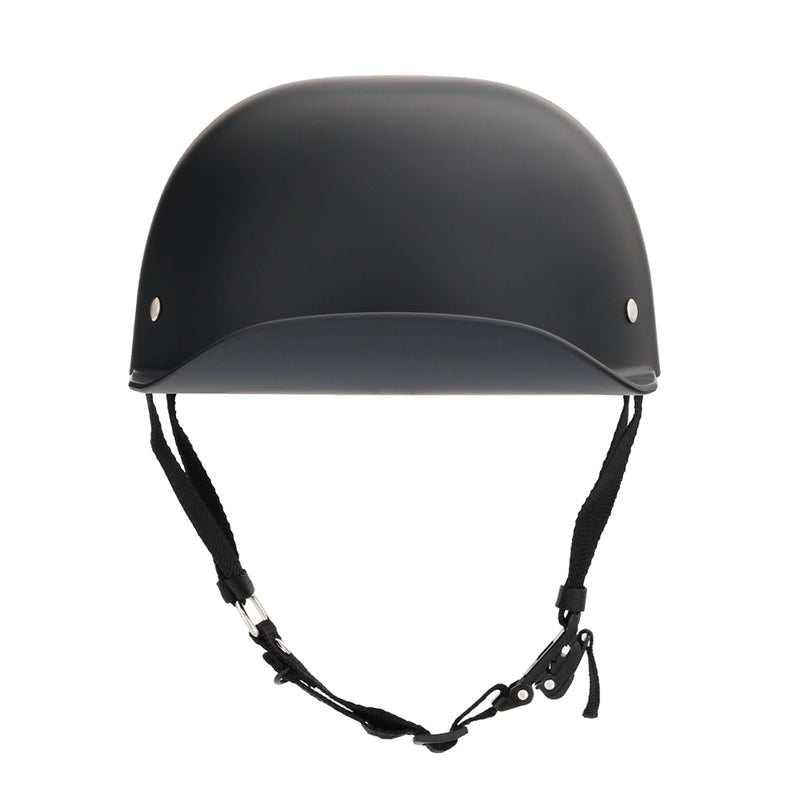 Lightweight DOT half helmet with curved brim for motorcycle riders