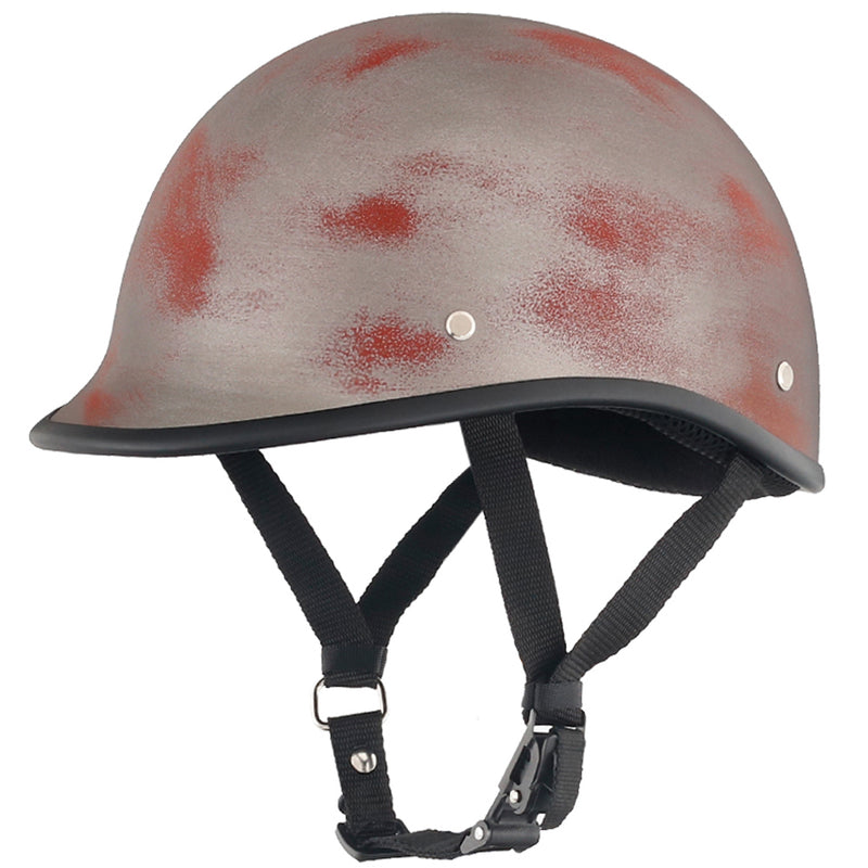 Smallest & Lightest DOT Polo Half Helmet - Rust Black