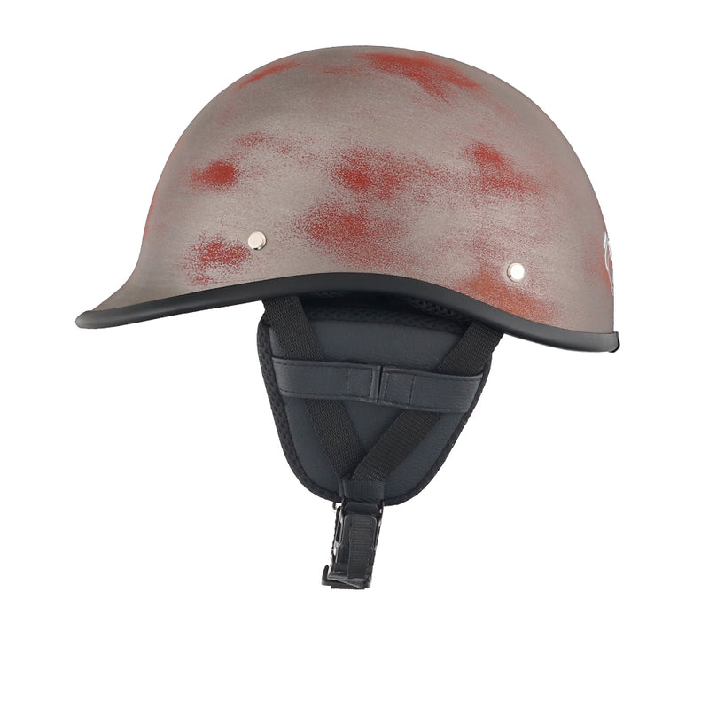 Smallest & Lightest DOT Polo Half Helmet - Rust Black