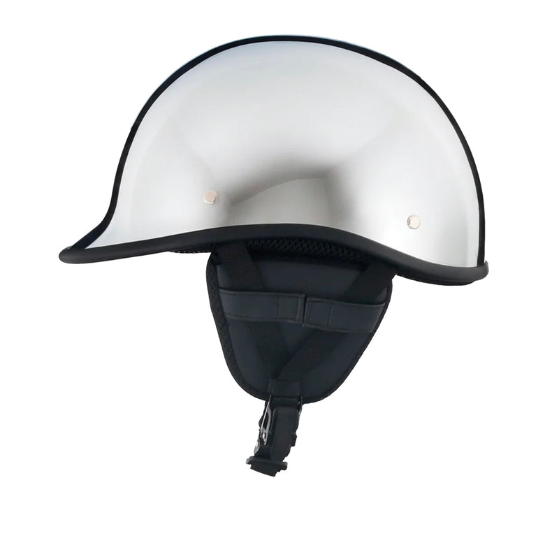 Smallest & Lightest DOT Polo Half Helmet - Chrome