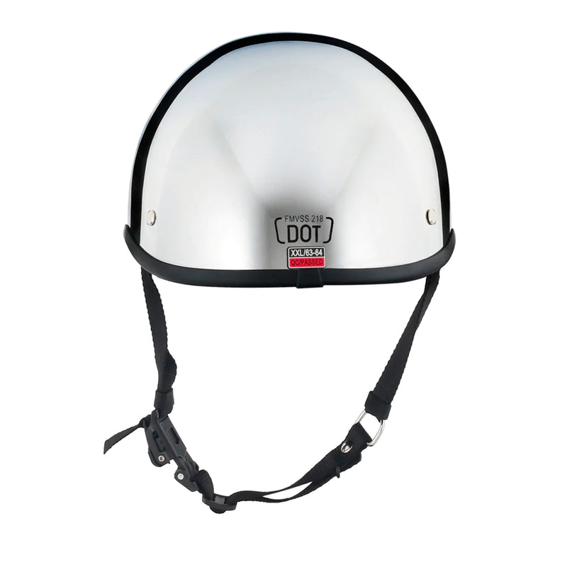 Smallest & Lightest DOT Polo Half Helmet - Chrome