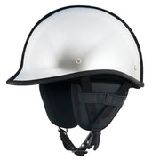 glx dot polo half motorcycle helmet Smallest Polo SOA Half Helmet - Chrome