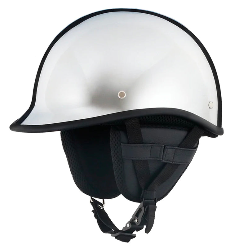 Smallest & Lightest DOT Polo Half Helmet - Chrome