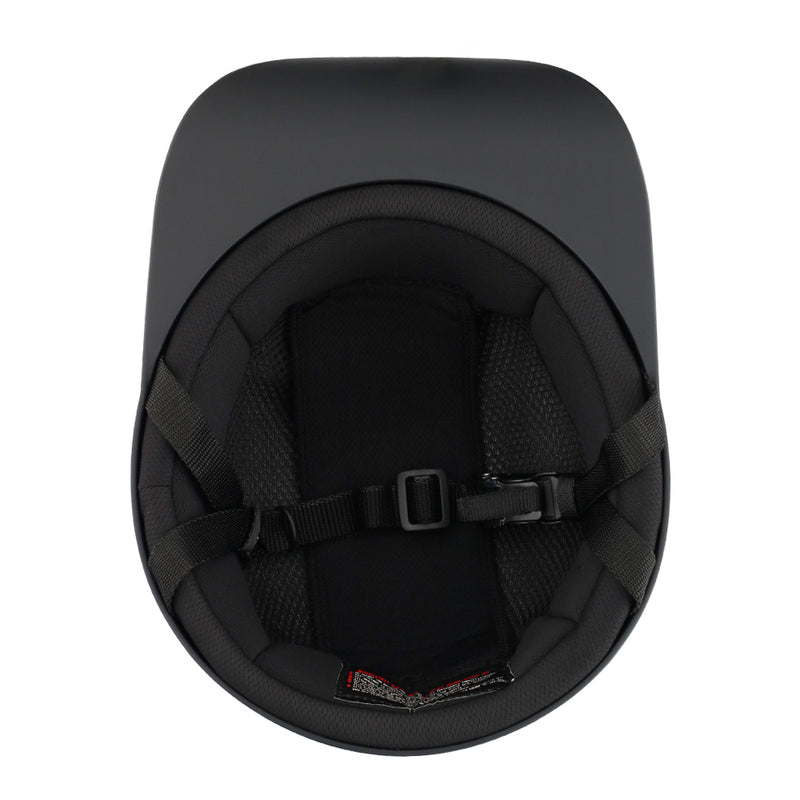 DOT baseball cap style motorcycle helmet with low-profile curved brim